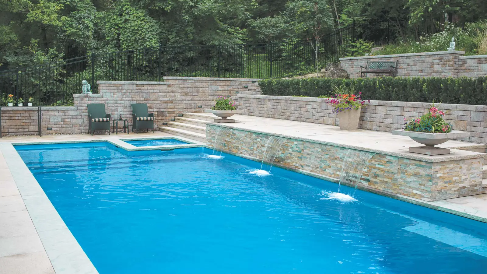 Leisure-Pools-Pinnacle-Fiberglass-Pool-Model-Hero The Ultimate™, a fiberglass pool design manufactured by Leisure Pools